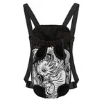 Black And White Axolotl Print Pet Carrier Backpack