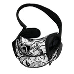 Black And White Axolotl Print Pet Sling Carrier