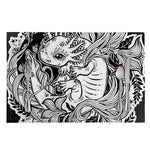 Black And White Axolotl Print Placemat