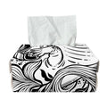 Black And White Axolotl Print Rectangle Tissue Box Cover