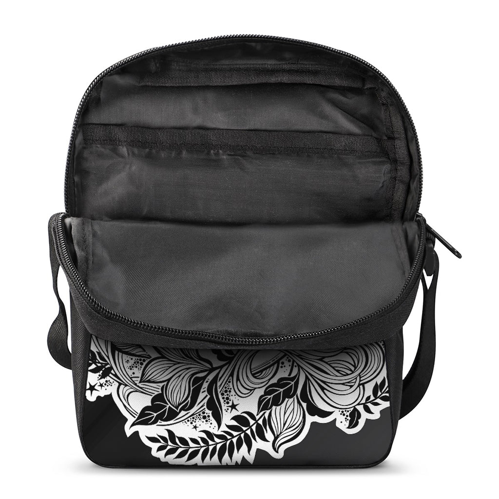 Black And White Axolotl Print Rectangular Crossbody Bag