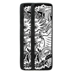 Black And White Axolotl Print Refrigerator Handle Covers