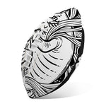 Black And White Axolotl Print Rugby Ball