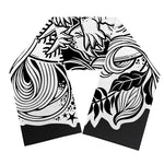 Black And White Axolotl Print Scarf