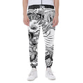 Black And White Axolotl Print Joggers