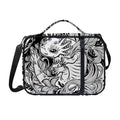 Black And White Axolotl Print Shoulder Strap Bible Bag