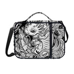 Black And White Axolotl Print Shoulder Strap Bible Bag