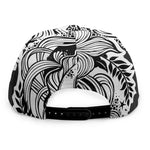 Black And White Axolotl Print Snapback Cap