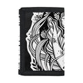 Black And White Axolotl Print Trifold Wallet
