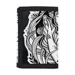 Black And White Axolotl Print Trifold Wallet