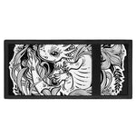 Black And White Axolotl Print Trifold Wallet
