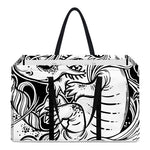 Black And White Axolotl Print Utility Tote Bag