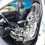 Black And White Axolotl Print Waterproof Car Seat Cover