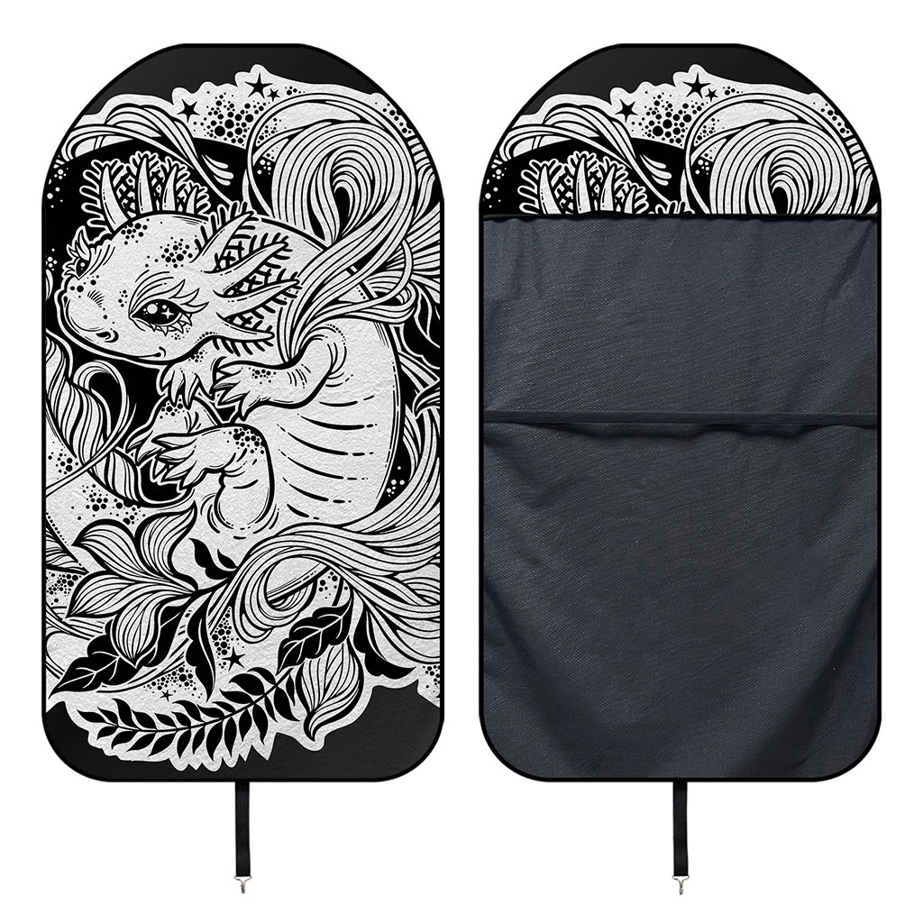 Black And White Axolotl Print Waterproof Car Seat Cover