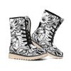 Black And White Axolotl Print Winter Boots