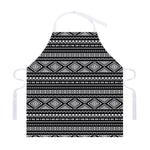 Black And White Aztec Ethnic Print Adjustable Apron