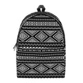 Black And White Aztec Ethnic Print School Backpack