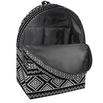 Black And White Aztec Ethnic Print Backpack
