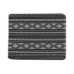 Black And White Aztec Ethnic Print Bifold Wallet