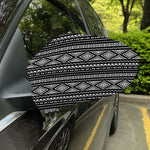 Black And White Aztec Ethnic Print Car Side Mirror Covers