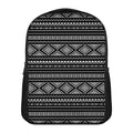 Black And White Aztec Ethnic Print Casual Backpack