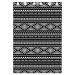 Black And White Aztec Ethnic Print Curtain