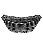 Black And White Aztec Ethnic Print Fanny Pack