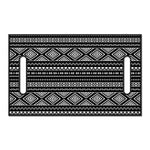 Black And White Aztec Ethnic Print Golf Cart Seat Cover
