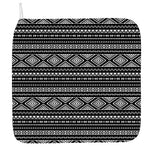 Black And White Aztec Ethnic Print Hand Towel