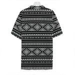 Black And White Aztec Ethnic Print Hawaiian Shirt