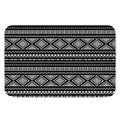 Black And White Aztec Ethnic Print Indoor Door Mat