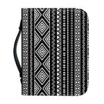 Black And White Aztec Ethnic Print Leather Bible Cover