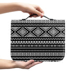 Black And White Aztec Ethnic Print Leather Bible Cover
