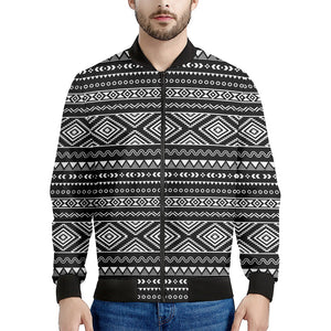 Black And White Aztec Ethnic Print Men's Bomber Jacket – GearFrost