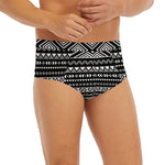 Black And White Aztec Ethnic Print Men's Briefs
