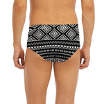 Black And White Aztec Ethnic Print Men's Briefs