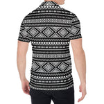 Black And White Aztec Ethnic Print Men's Shirt