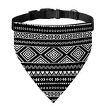 Black And White Aztec Ethnic Print Over The Collar Dog Bandana