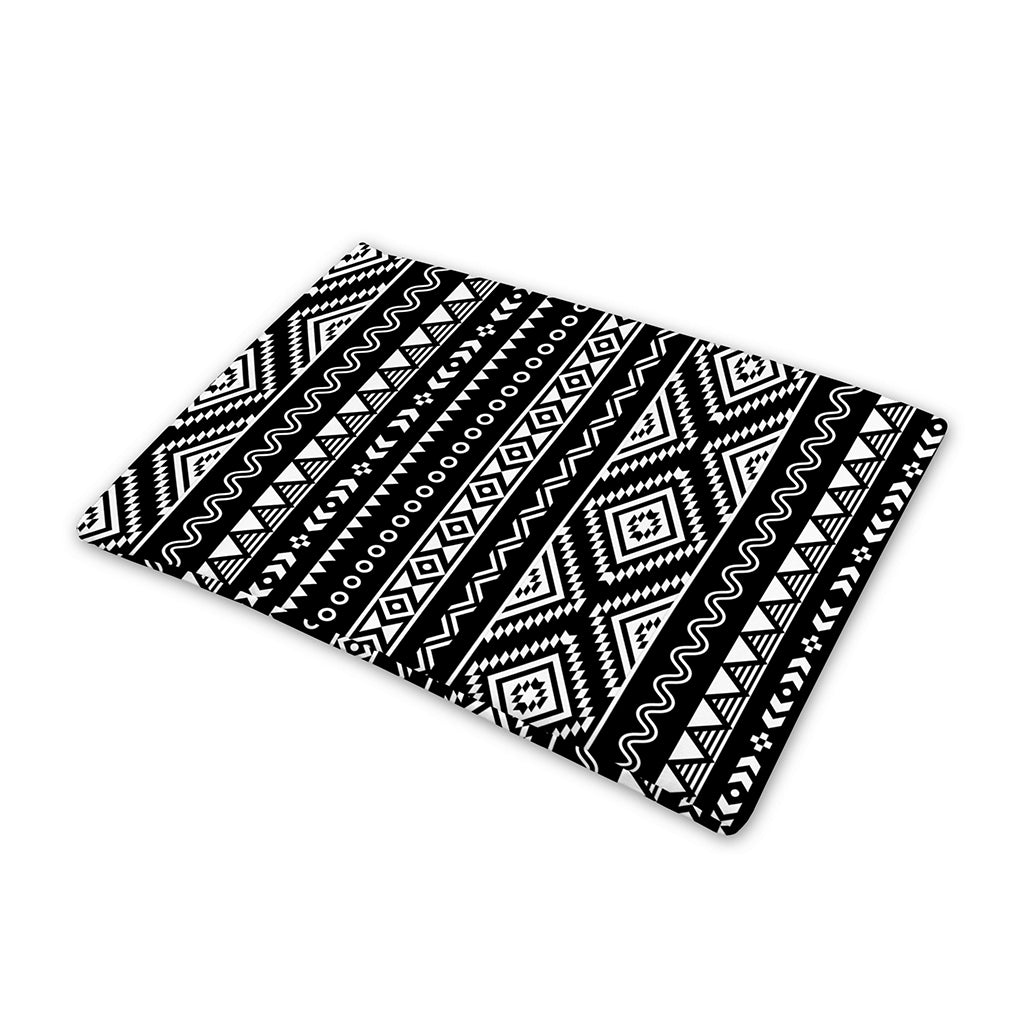 Black And White Aztec Ethnic Print Pet Cooling Mat Cover