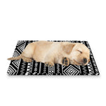 Black And White Aztec Ethnic Print Pet Cooling Mat Cover