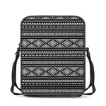 Black And White Aztec Ethnic Print Rectangular Crossbody Bag