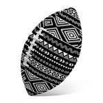 Black And White Aztec Ethnic Print Rugby Ball