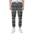 Black And White Aztec Ethnic Print Joggers