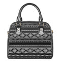 Black And White Aztec Ethnic Print Shoulder Handbag