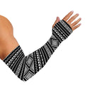 Black And White Aztec Ethnic Print Sun Protection Arm Sleeves