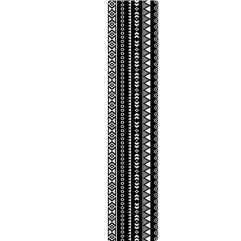 Black And White Aztec Ethnic Print Table Runner