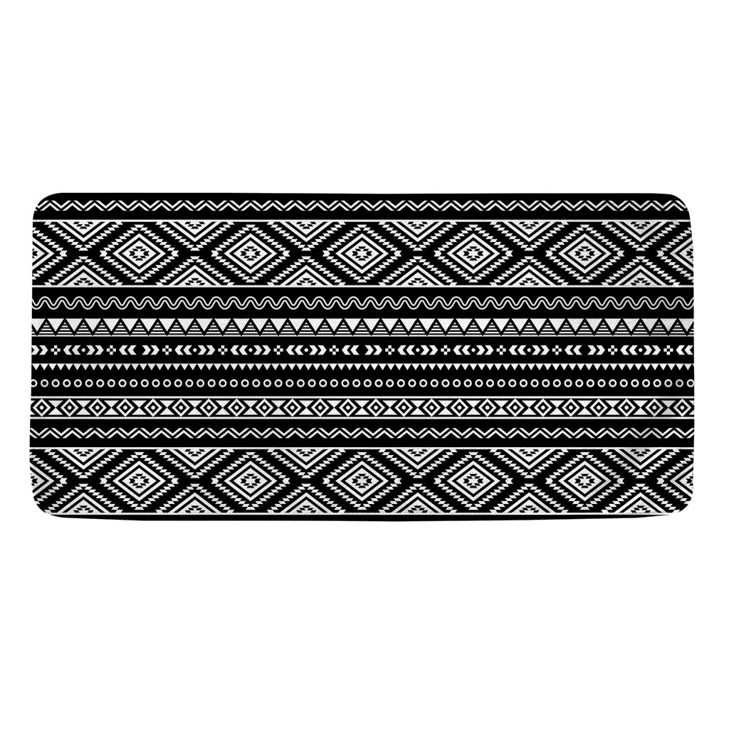 Black And White Aztec Ethnic Print Towel