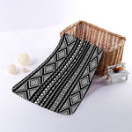 Black And White Aztec Ethnic Print Towel