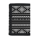 Black And White Aztec Ethnic Print Trifold Wallet