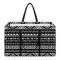 Black And White Aztec Ethnic Print Utility Tote Bag